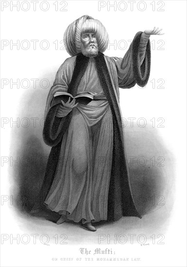 'The Mufti, Chief of Mohammedan Law'.Artist: James Gardner