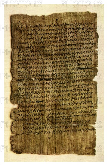 Papyrus letter from a schoolboy to his father, c200 AD (1956). Artist: Unknown