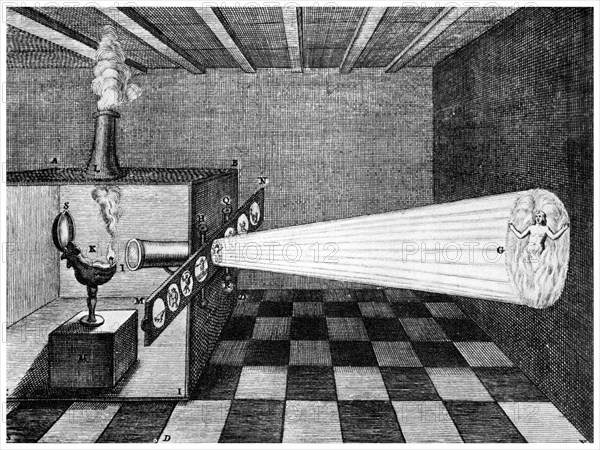 Magic lantern, 1671 (1956). Artist: Unknown