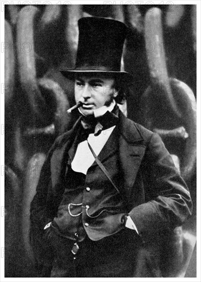 Isambard Kingdom Brunel, British engineer, 1857 (1956).Artist: Robert Howlett