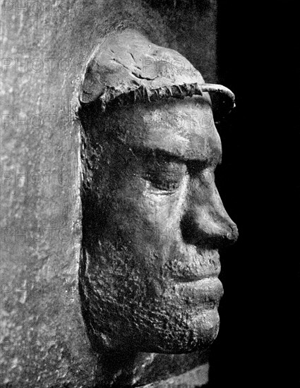 Death mask of Lorenzo de' Medici, ruler of Florence, 1492 (1956). Artist: Unknown