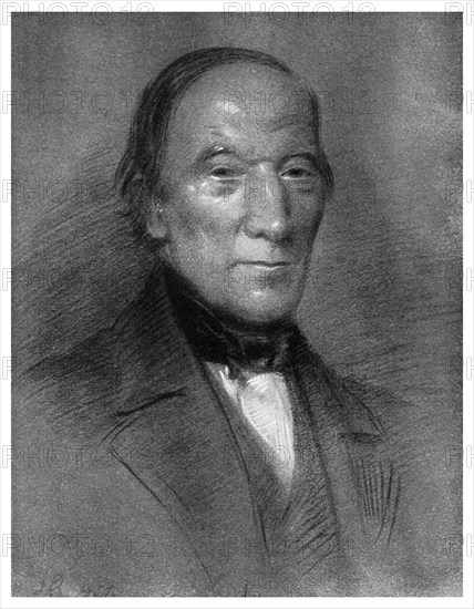 Robert Owen, Welsh-born industrialist, philanthropist and socialist, 1851 (1956). Artist: Unknown