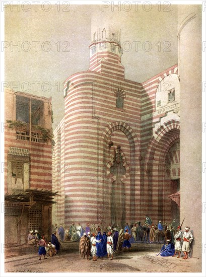 The Gate of El Metwalli, Cairo, Egypt, c1829 (1956). Artist: Unknown
