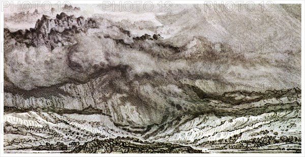 'Snowdon, an Approaching Storm', 1853 (1956). Artist: Unknown