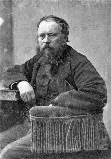 Pierre Joseph Proudhon, French mulualist political philosopher, c1845-1868. Artist: Unknown