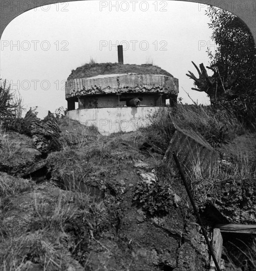 German pillbox, Bullecourt, France, World War I, 1917.Artist: Realistic Travels Publishers