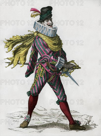 Matamore captain, hired killer, Spanish type, 17th century (1882-1884). Artist: Unknown