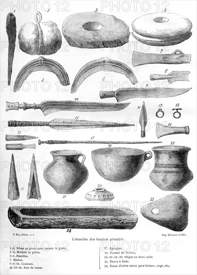 Gallic utensils, 1882-1884. Artist: Unknown