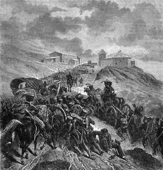 The French army crossing the Sierra Guadarrama, Spain, 22nd-24th September 1808 (1882-1884). Artist: Unknown