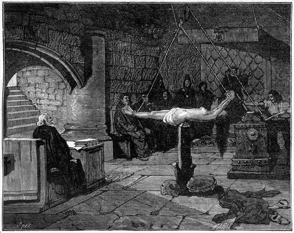 The 'question extraordinaire', extreme form of torture, 1882-1884. Artist: Unknown