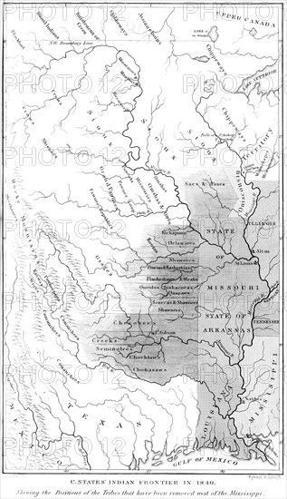 United States Indian frontier, 1840 (1841).Artist: Tofswill and Myers