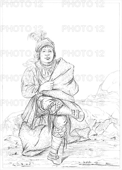 Native American, North Western Frontier, 1841.Artist: Myers and Co