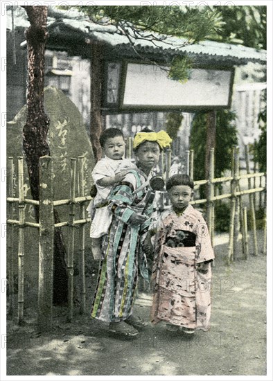 Group of children, Japan, 1904. Artist: Unknown