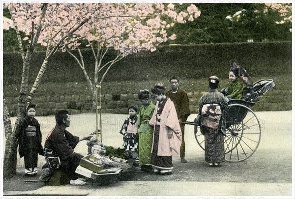 A street merchant, Japan, 1904. Artist: Unknown