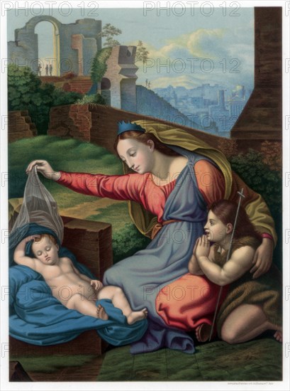 'Madonna of the Blue Diadem', 1510-1511 (1870).Artist: Franz Kellerhoven