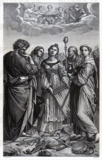 'St Cecilia', 1514 (1870). Artist: Quesnel