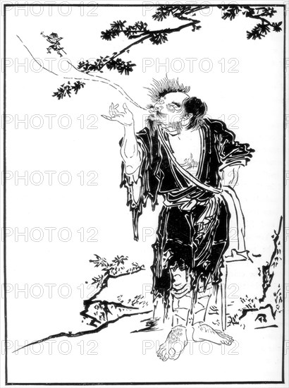 The Rishi Li Tieh-kwai despatching his spirit to the Mountains of the Immortals, 17th century, (1886 Artist: Unknown