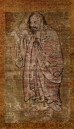Arhat holding a reliquary, China, Song dynasty, c960-1279 (1925). Artist: Unknown
