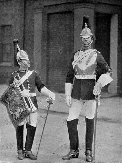 A trooper and trumpeter of the Royal Horse Guards, 1896.Artist: Gregory & Co