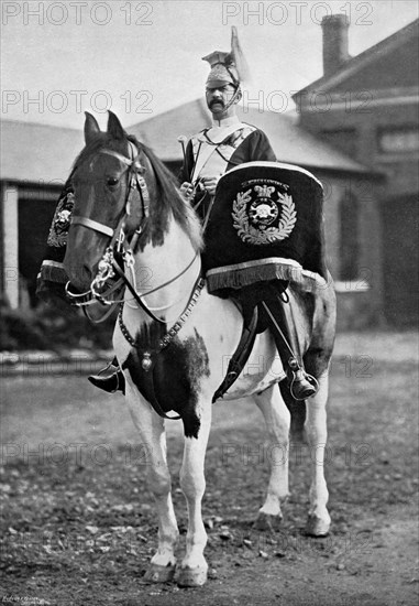 The drum horse of the 17th Lancers, 1896. Artist: Gregory & Co