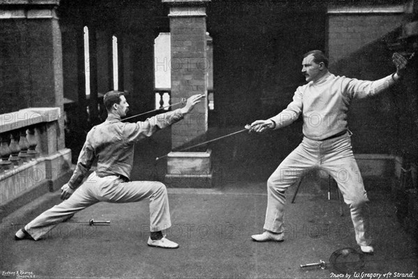 The fencing masters of the 1st Life Guards, 1896. Artist: W Gregory