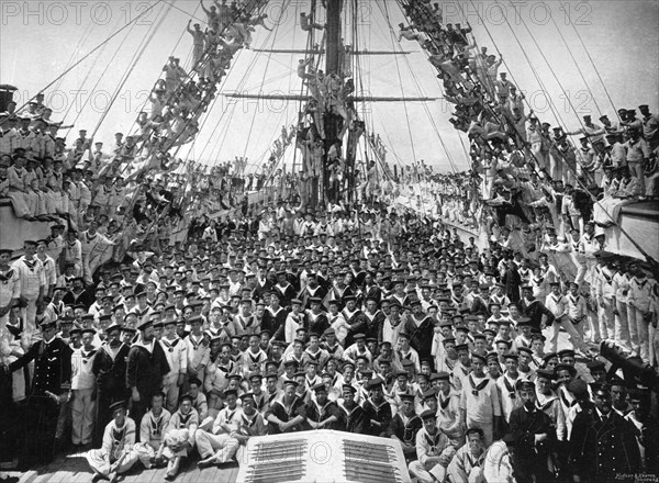 The lads of the training ship HMS 'Impregnable', 1896. Artist: WM Crockett