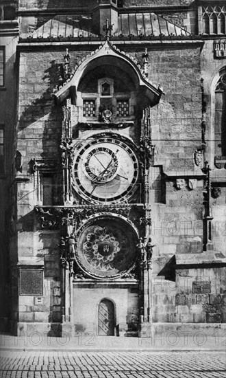 The Prague Astronomical Clock, Czechoslovakia, c1930s Artist: Unknown