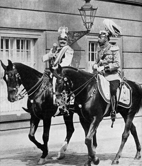 King George V of Great Britain and Kaiser Wilhelm II of Germany, 1913 (1951). Artist: Unknown