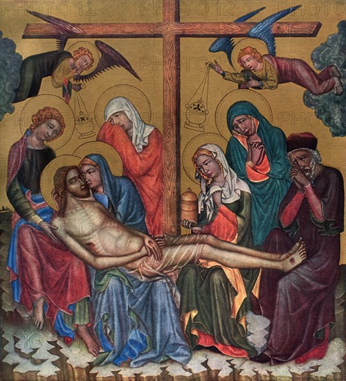 'Lament for Christ', c1350 (1955).Artist: Master of the Vyssi Brod Altar