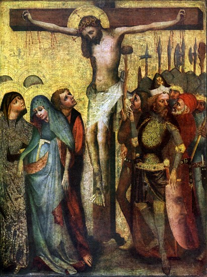 'Crucifixion', before 1400 (1955). Artist: Workshop of the Master of the Trebon Altarpiece
