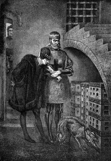 Louis XI of France visiting Cardinal Balue in his iron cage, 1469-1480 (1882-1884).Artist: Tamisier