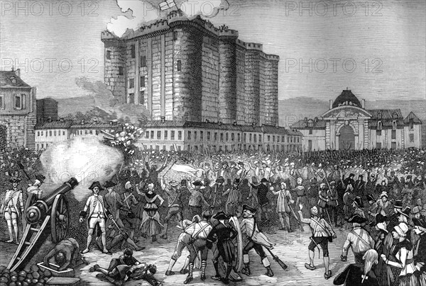 Storming of the Bastille, Paris, 14th July 1789 (1882-1884). Artist: Unknown