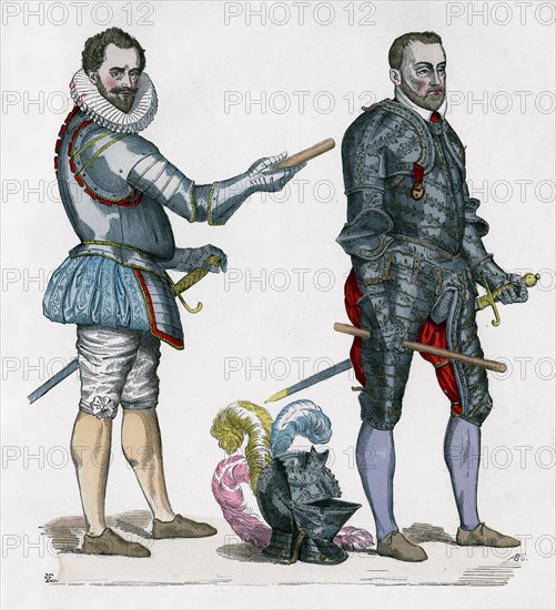 Henry I, Duke of Guise, 1580, and Francis de Montmorency, 1576 (1882-1884). Artist: Unknown