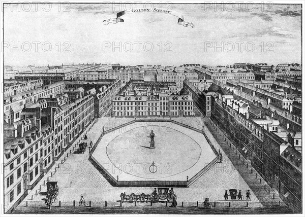 Golden Square, London, 18th century (1907). Artist: Unknown