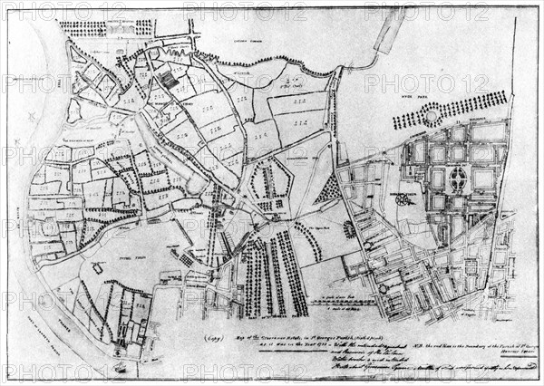 Plan of the Grosvenor Estate, 1907. Artist: Unknown