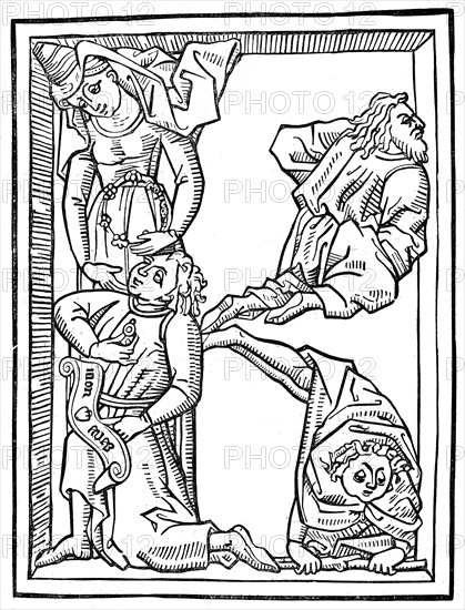 Letter K, alphabet of initial letters, 1462 (1844). Artist: Unknown