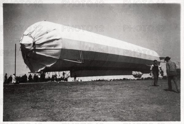 Zeppelin LZ 5 at Goeppingen, Germany, 1909 (1933). Artist: Unknown