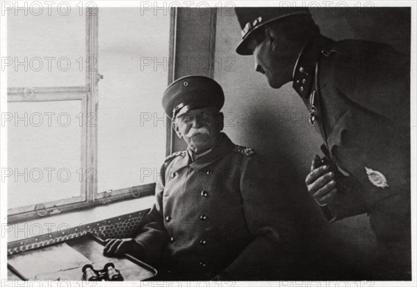 Count Zeppelin and Captain Macher on board Zeppelin L30, 1916 (1933). Artist: Unknown