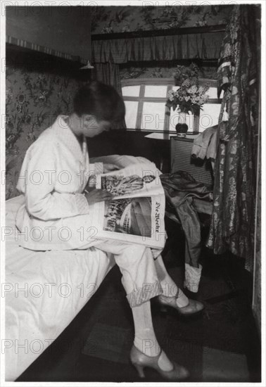 View of a passenger cabin on board Zeppelin LZ 127 'Graf Zeppelin', 1933. Artist: Unknown