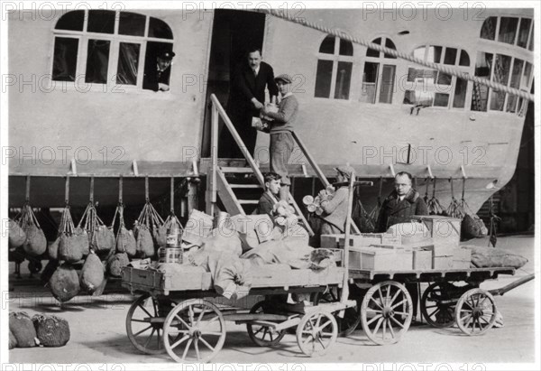 Loading provisions, Zeppelin LZ 127 'Graf Zeppelin', 1933. Artist: Unknown