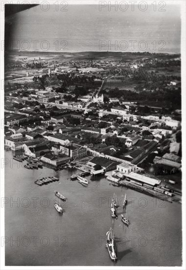 Aerial view of Natal, South Africa, from a Zeppelin, 1930 (1933). Artist: Unknown