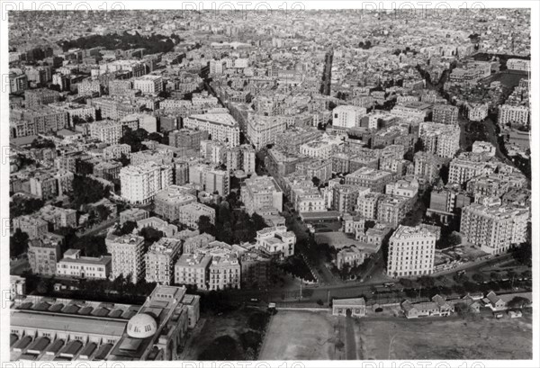 Aerial view of New Cairo, Egypt, from a Zeppelin, 1931 (1933). Artist: Unknown