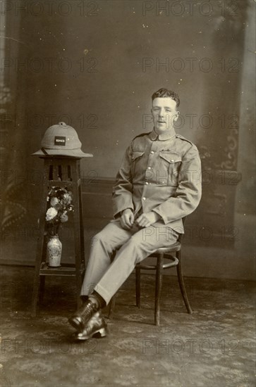 Studio portrait of a soldier of C Company, 2nd Battalion the King's Regiment, Iraq, 1926. Artist: Unknown