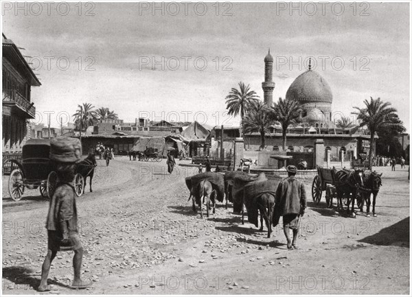 View of a street from the North Gate, Baghdad, Iraq, 1925.Artist: A Kerim