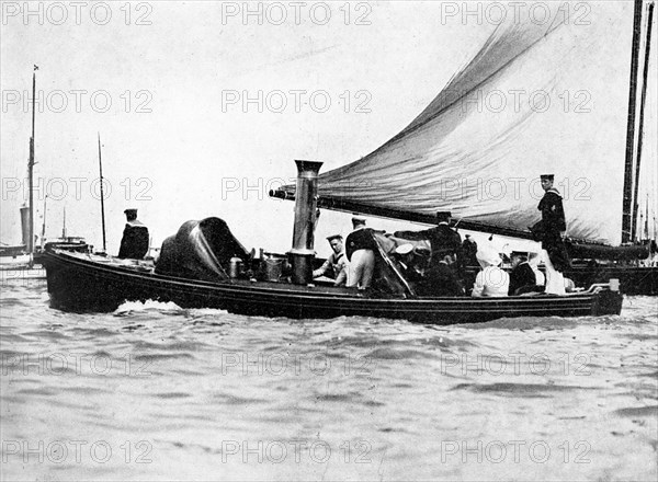 'A Royal and Imperial Party at Cowes', 1910.Artist: Sport & General