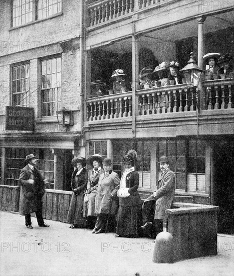 'Americans in London, A Party at the George Hotel, Borough', Southwark, London, 1910. Artist: Unknown