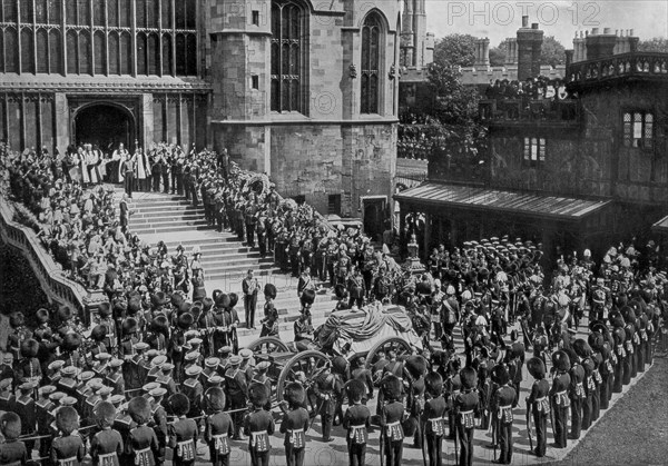 The funeral of King Edward VII, Windsor, Berkshire, 1910.Artist: Swain