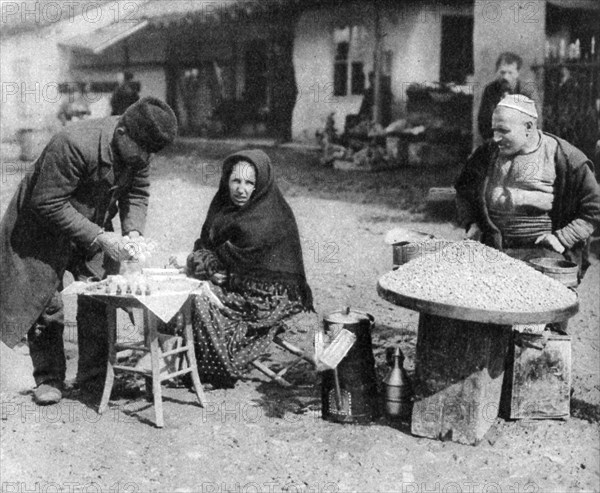 Peanut and scent pedlars, Sofia, Bulgaria, c1923. Artist: Unknown