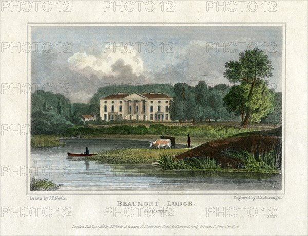 Beaumont Lodge, Windsor, Berkshire, 1818. Artist: MS Barenger