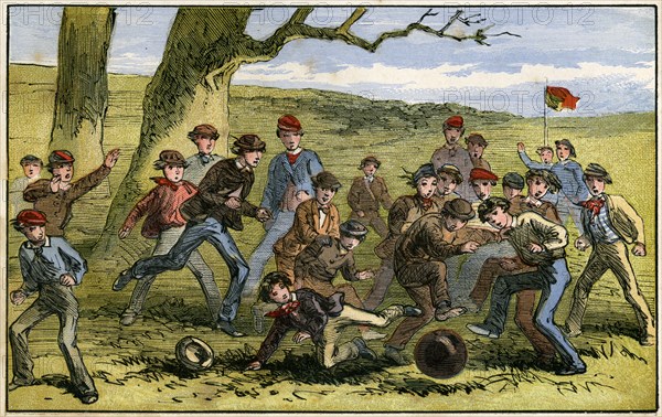 A game of football, 19th century(?). Artist: Unknown